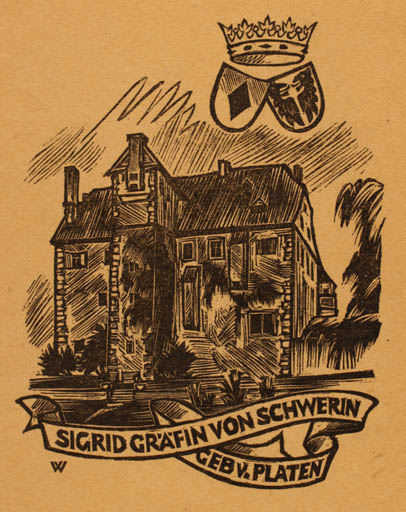 Exlibris by ? Unbekannt from Unknown for Sigird Gräfin v. Schwerin - Architecture 