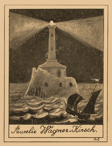 Exlibris by Benjamin Linnig from Belgium for Aurelie Wagner-Kirsch - Maritime 
