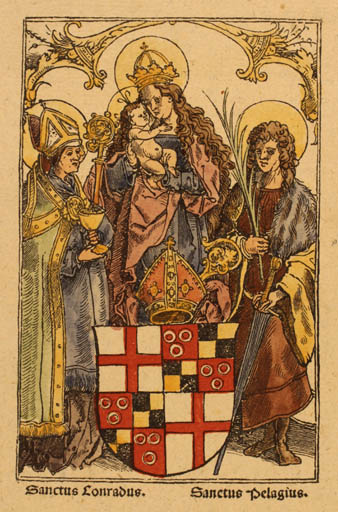 Exlibris by ? Unbekannt from Unknown for Hugo v. Hohenlandenberg - Madonna Religion 