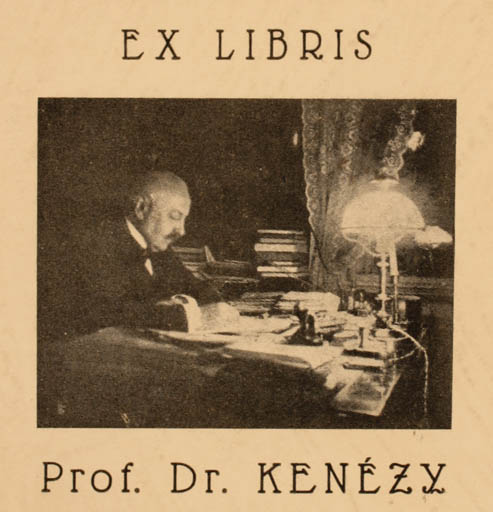 Exlibris by ? Unbekannt from Unknown for Prof. Dr. Kenezy - Book Interior Man 