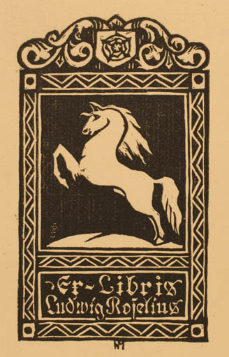 Exlibris by ? Unbekannt from Unknown for Ludwig Roselius - Horse 