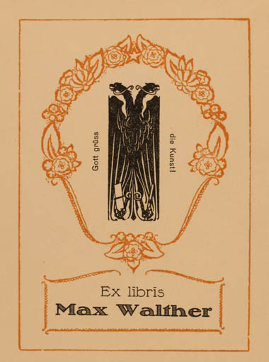 Exlibris by ? Unbekannt from Unknown for Max Walther - 