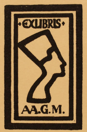 Exlibris by ? Unbekannt from Unknown for ? AA. G. M. - Egypt 