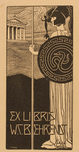 Exlibris by ? Unbekannt from Unknown for W. C. Behrendt - Classical antiquity Jugend 