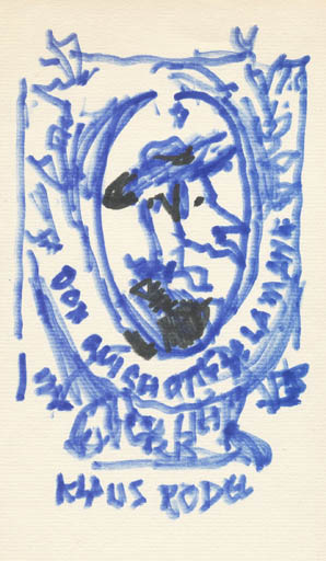 Exlibris by Jaroslav Vodrazka from Czechoslovakia for Klaus Rödel - Don Quijote Literature 