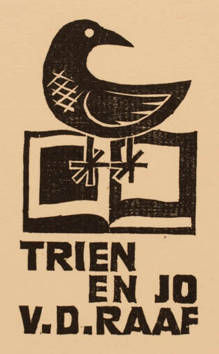 Exlibris by ? Unbekannt from Unknown for Trien en Jo v. d. Raaf - Book Bird 