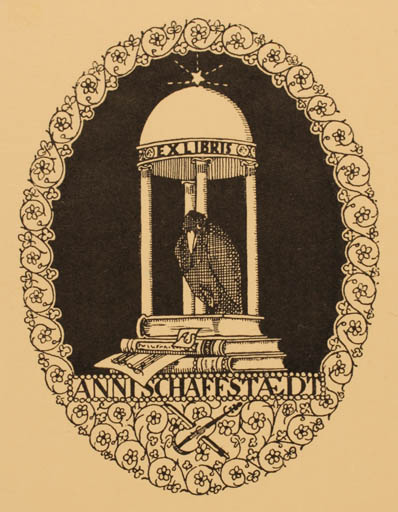 Exlibris by ? Unbekannt from Unknown for Anni Schaffstaedt - Book Bird 