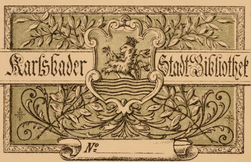 Exlibris by ? Unbekannt from Unknown for ? Stadtbibliothek Karlsbad - Heraldry 