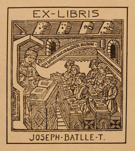 Exlibris by ? Unbekannt from Unknown for Joseph Battle-T. - 