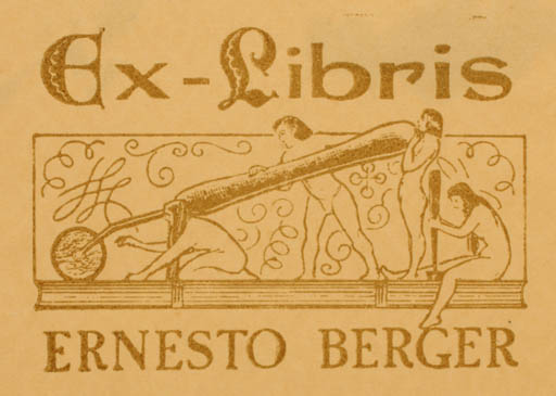 Exlibris by ? Unbekannt from Unknown for Ernesto Berger - 