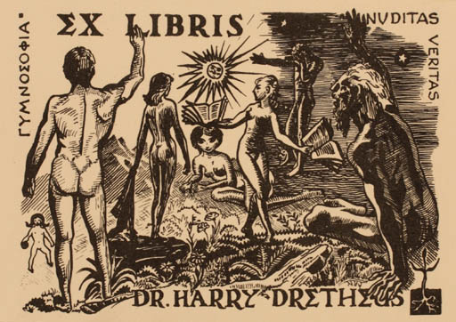 Exlibris by ? Unbekannt from Unknown for Dr. Harry Dreths - Nude 