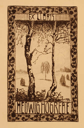 Exlibris by ? Unbekannt from Unknown for Hedwig Hogrebe - Scenery/Landscape 